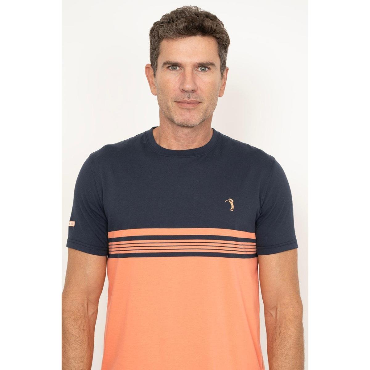 Camiseta Aleatory Listrada Stadler Laranja