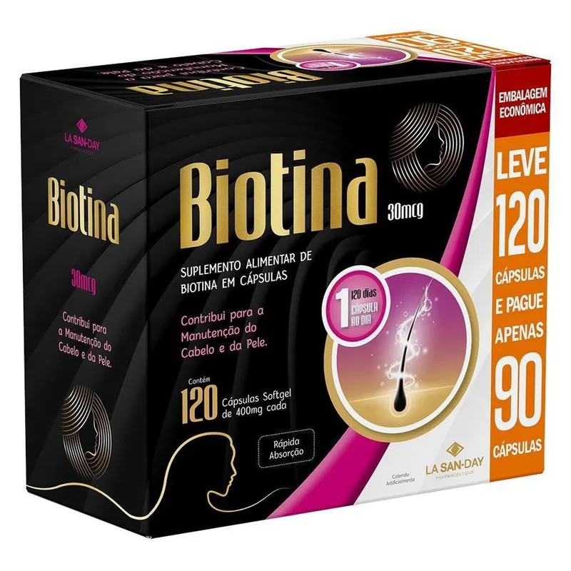 Suplemento Biotina (120 Cápsulas)