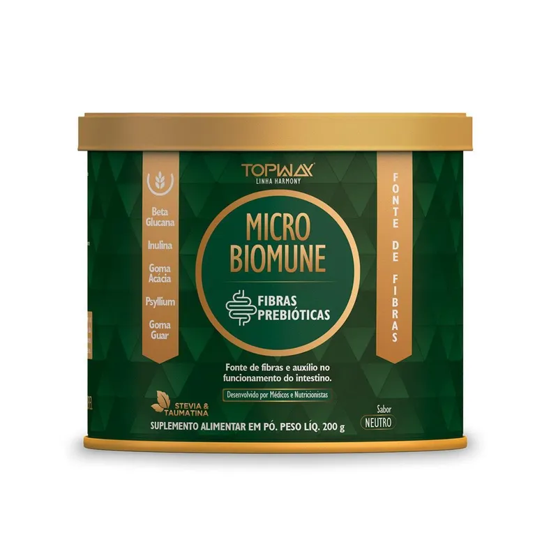 Suplemento Microbiomune Para Intestino Sem Sabor 200G Topway