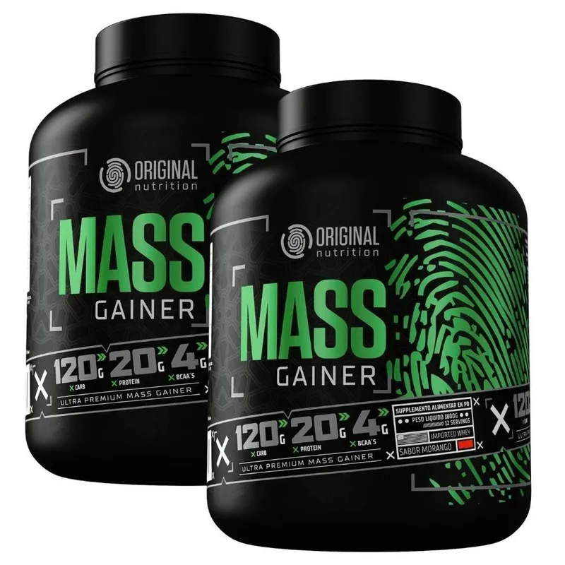 Kit 2x Mass Gainer Hipercalórico 1800G - Original Nutrition - Baunilha