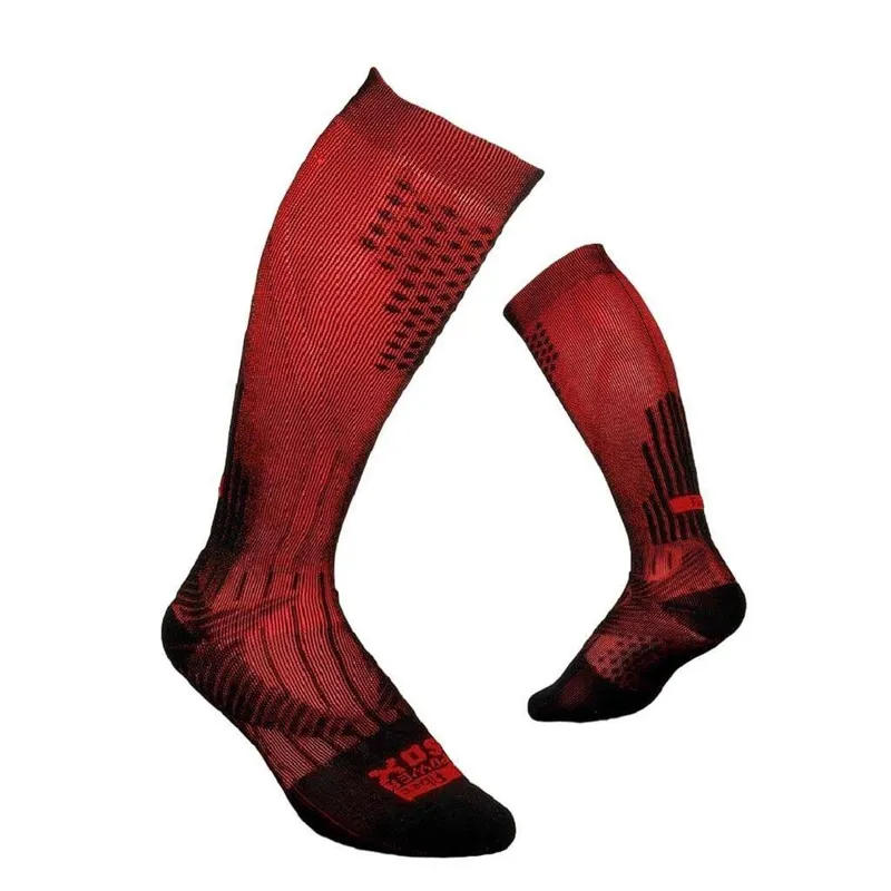 MEIA COMPR GRADUADA CANO ALTO SOXCMC-8103 - VERMELHO/PRETO P