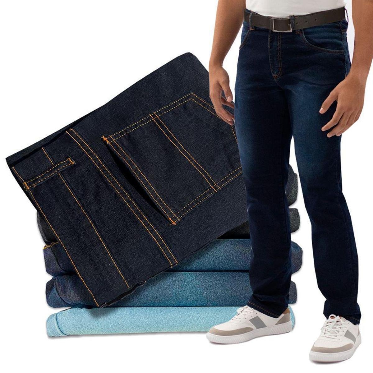 Calça Jeans Masculina tradicional ALMIX KIT 5