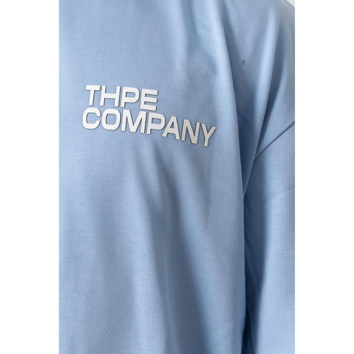 Camiseta Oversized Gola Alta Company Azul Bebe