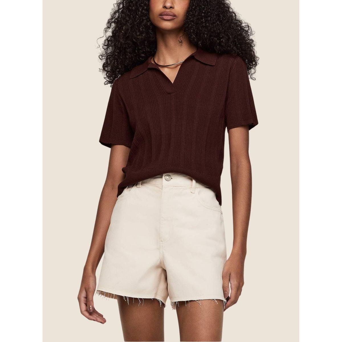 Shorts Sarja Curto com Fenda Lateral Dzarm
