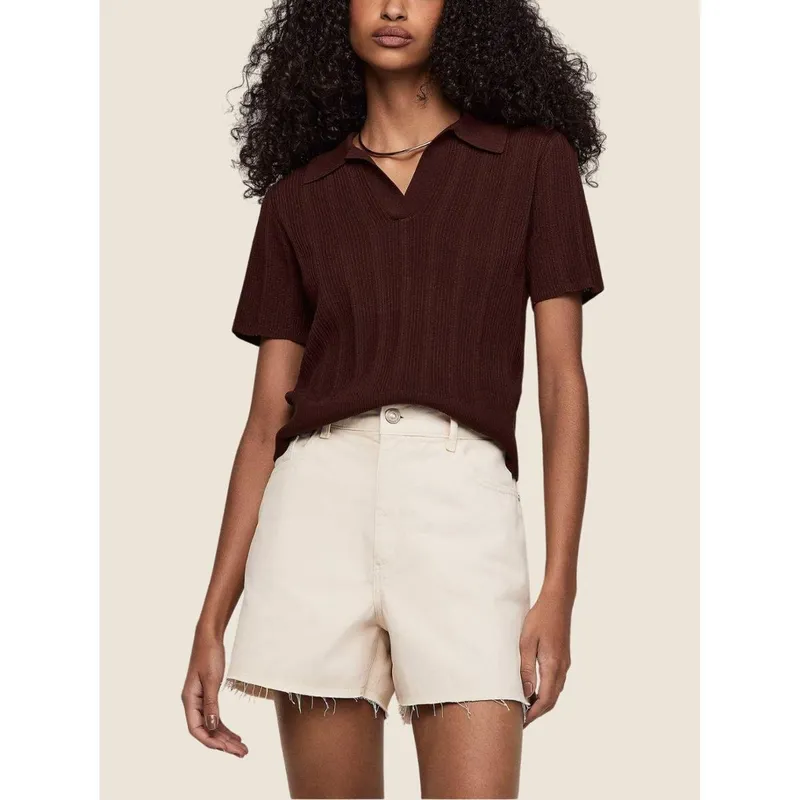 Shorts Sarja Curto com Fenda Lateral Dzarm