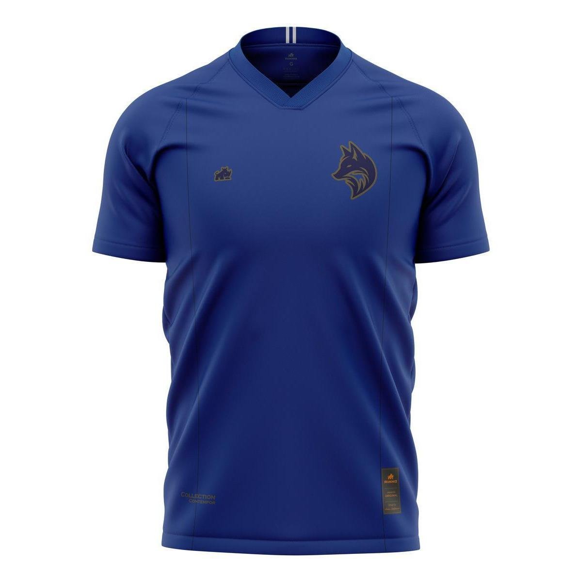 Camisa Raposa Azul Eurodry Original Rinno Class Futebol