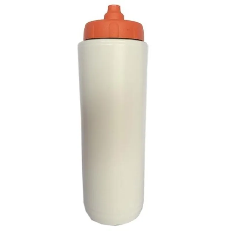 Squeeze Automático Tipo Gatorade 1lt Rythmoon s/ logo Branco/Laranja