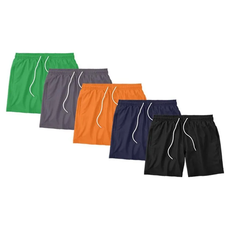 Kit 5 Shorts Masculino Liso Básico Bermuda Tactel Água Praia Treino Academia Corrida