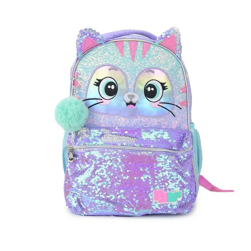 Mochila Escolar Infantil Pacific Pack Me Lantejoulas Lilás