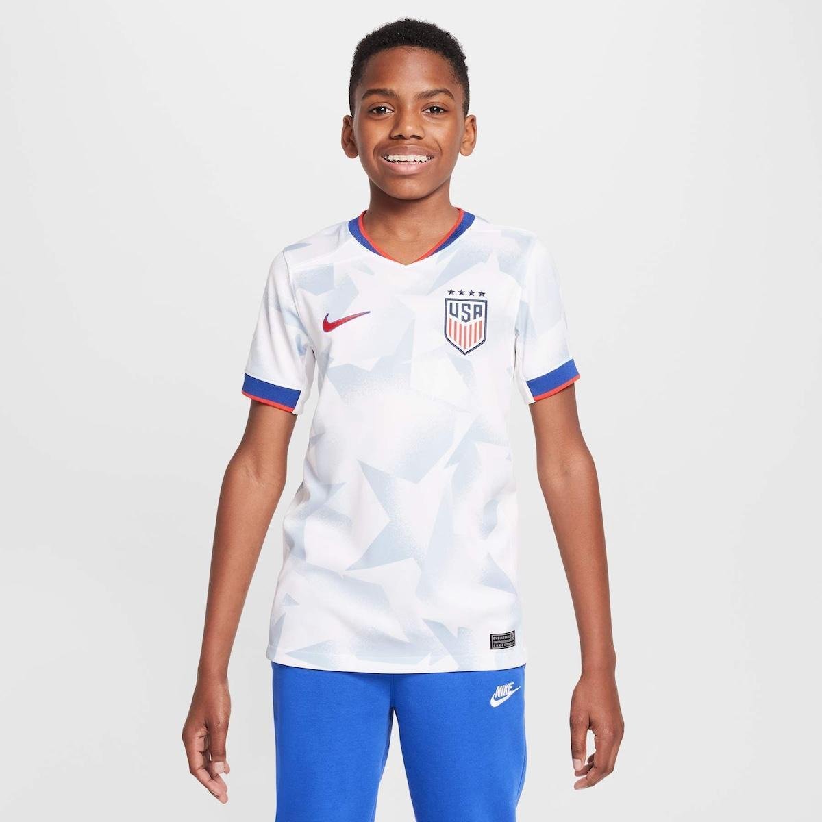Camisa Infantil Nike Estados Unidos I 2025/26 Torcedor Pro Unissex
