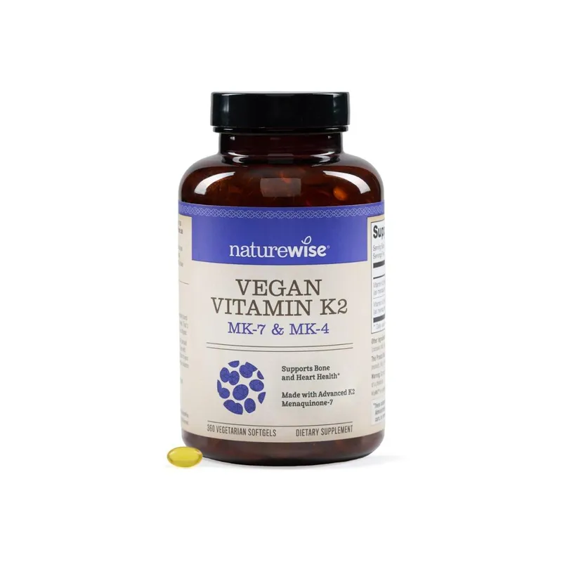 Suplemento NatureWise de vitamina K2 600mcg com MK-7 100mcg e MK-4 500mcg