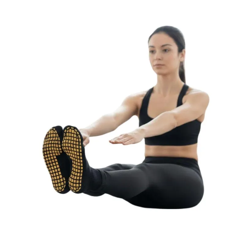 Meia Antiderrapante Yoga Hidroginástica Pilates veste 37a42