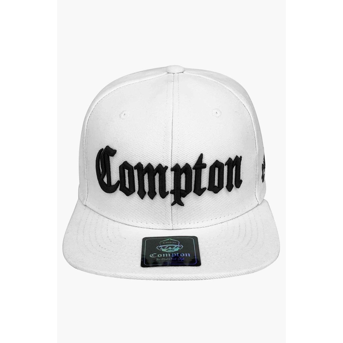 Boné Compton Aba Reta Snapback Classic Branco