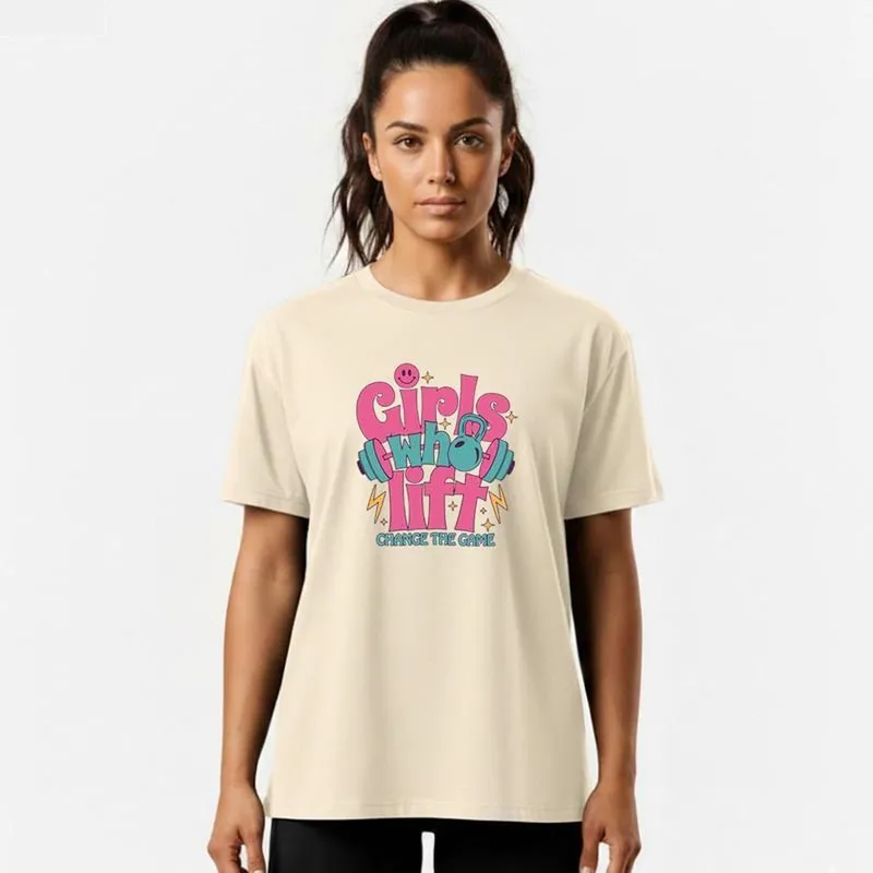 Camiseta Feminina Algodão Premium WHO LIFT GIRLS