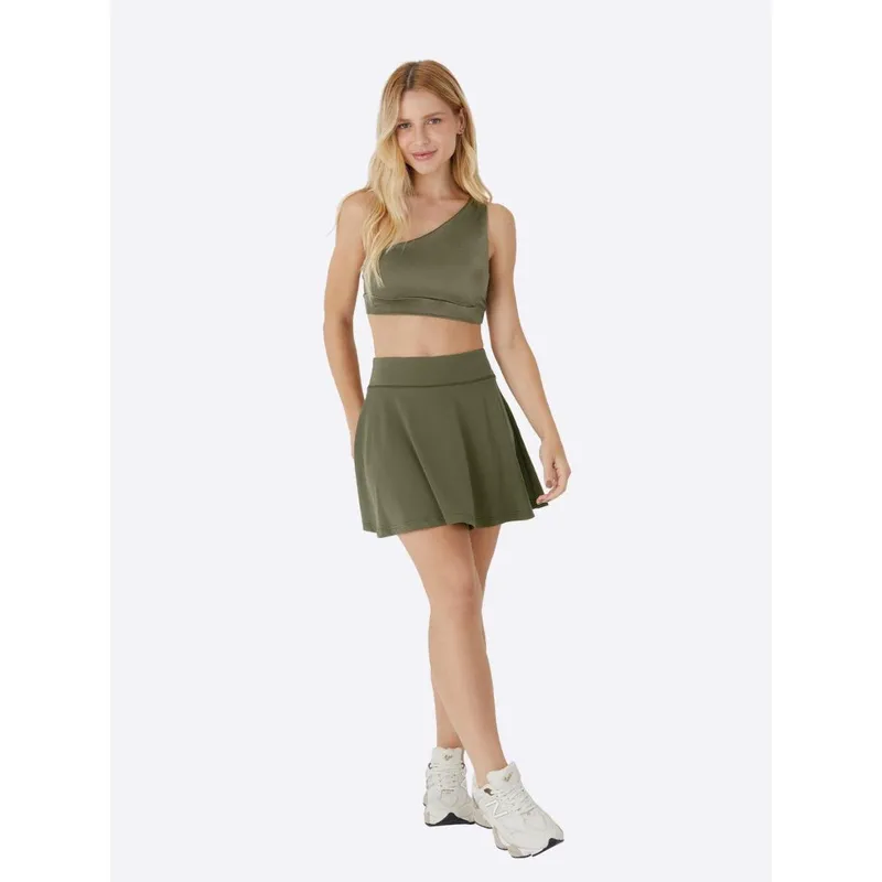 Shorts Saia Enfim Malwee Godê Feminino Fitness Cós Alto