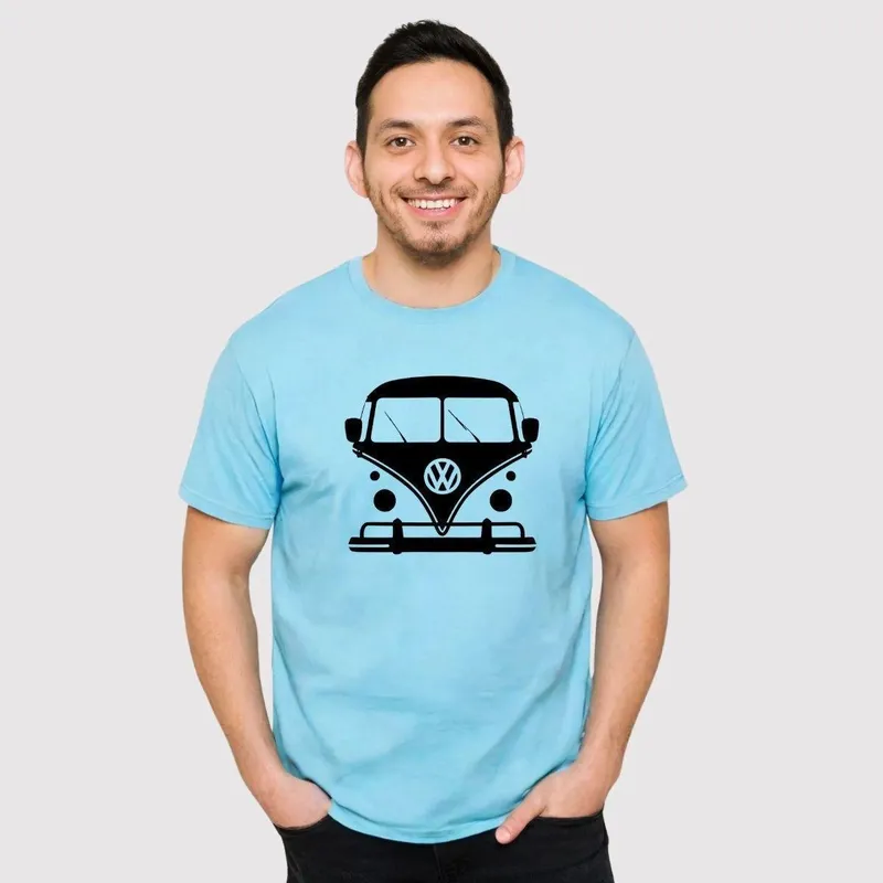 Camiseta Básica Gola Redonda Estampada 100% Algodão Premium Kombi