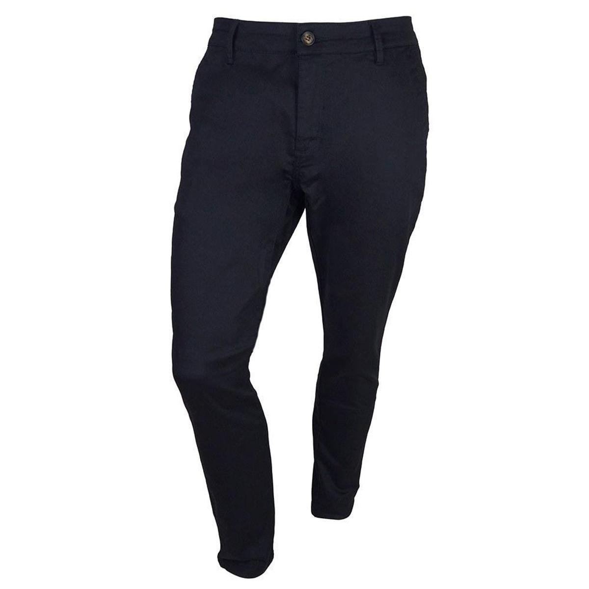 Calça Sarja Masculina Lado Avesso Skinny Preto - LH108