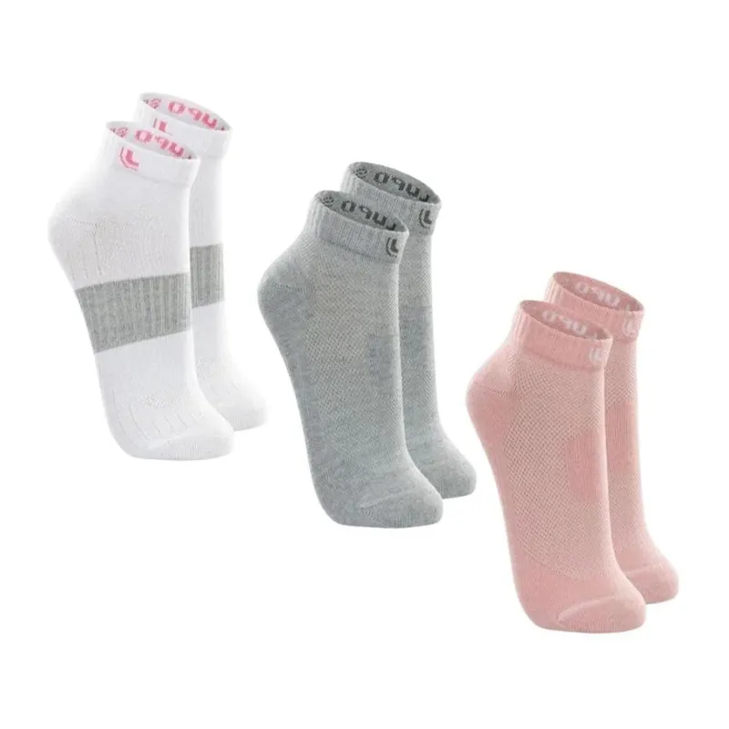 Kit 3 Pares De Meias Lupo Cano Curto Sport Algodão Feminino