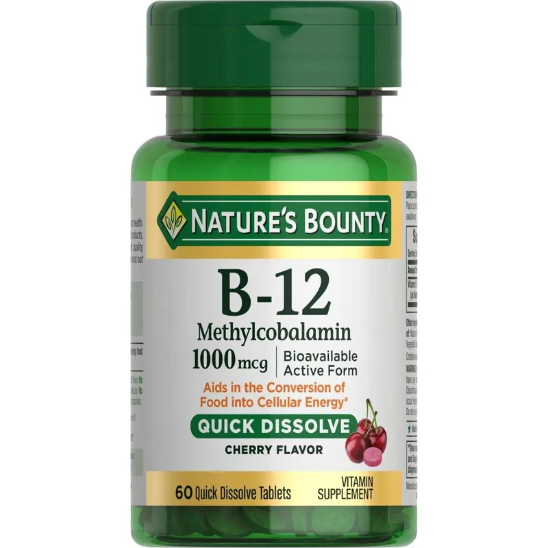 Suplemento Nature's Bounty Vitamina B-12 1000mcg 60 comprimidos