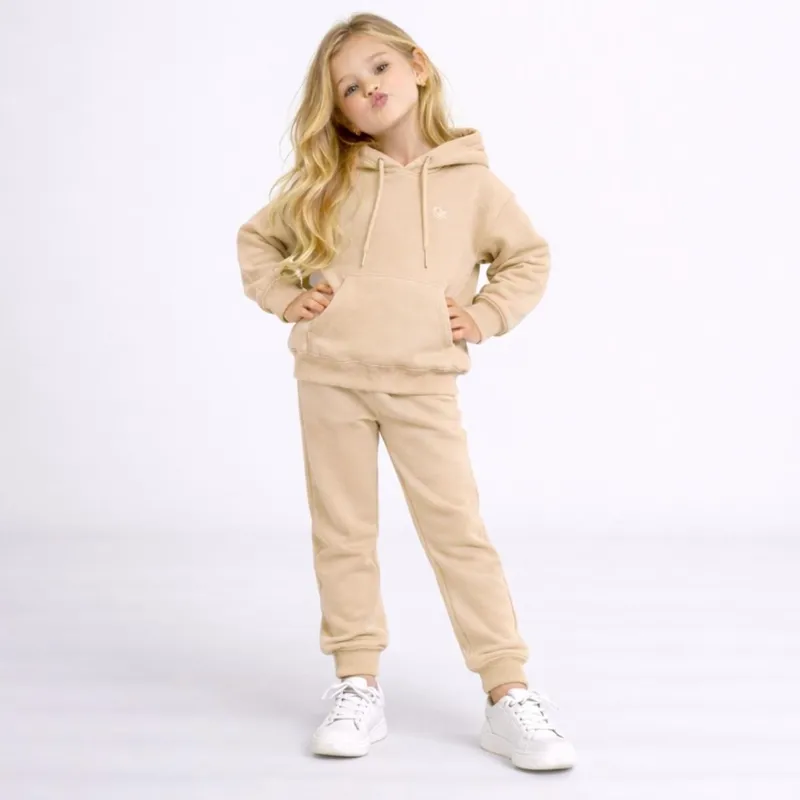 Conjunto Moletom Infantil Menina Canguru Calça e Blusa Manga Longa