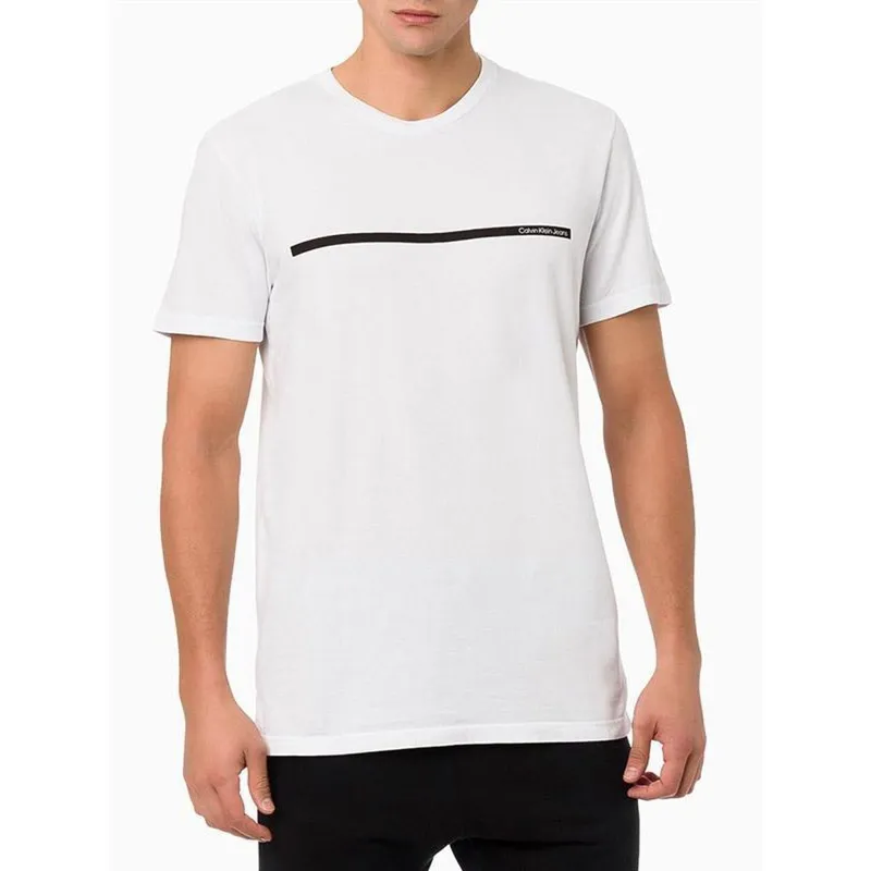 Camiseta MC CKJ Masc Palito Branca CKJM102-0900