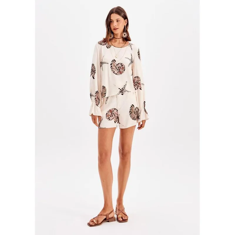 Short Cintura Alta Estampado
