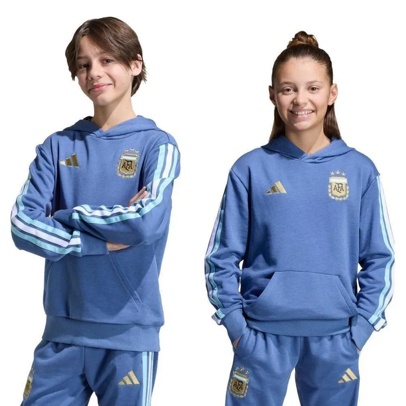 Moletom Infantil Argentina com Capuz Dna Adidas