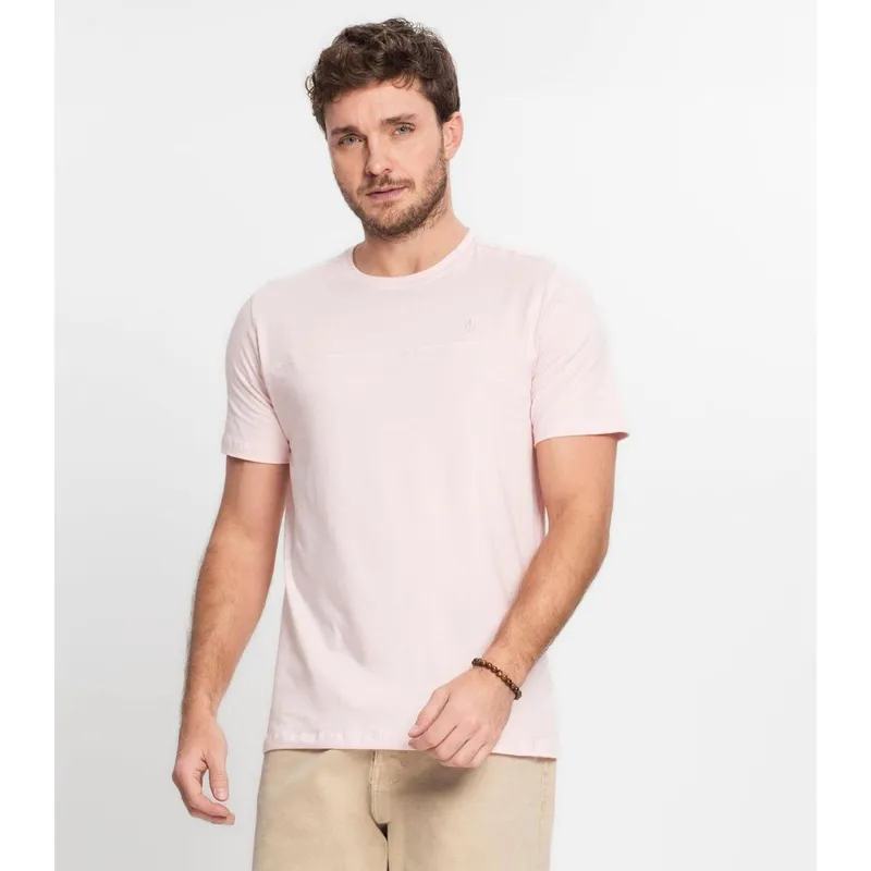 Camiseta Básica Masculina Diametro Rosa