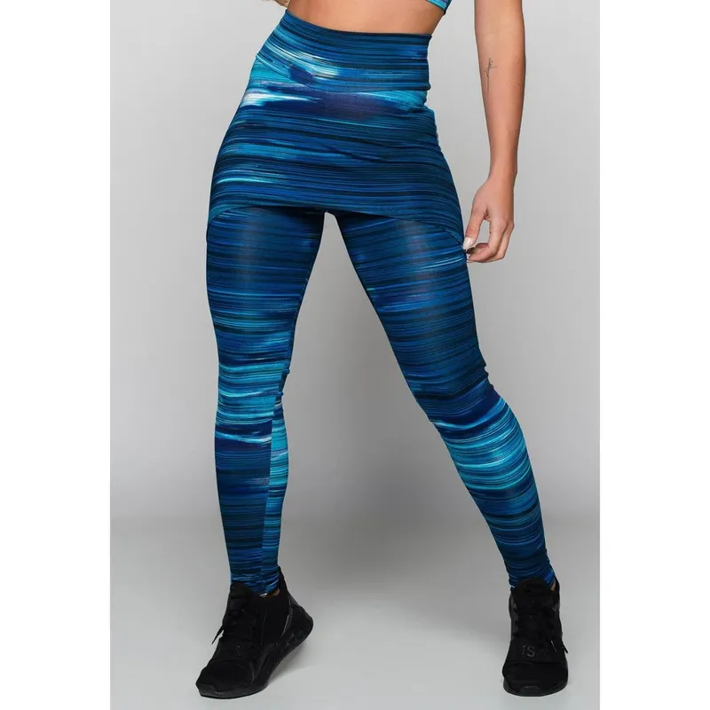 Calça Legging Suplex Saia Tapa Bumbum Estampada Cintura Alta Fitness Mvb Modas