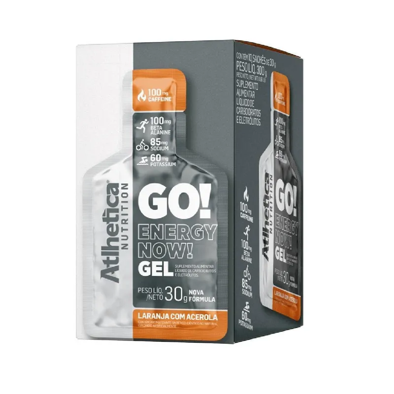 Display Gel Go! Atlhetica Nutrition Energy Now 10 Unidades Sachê - 30g