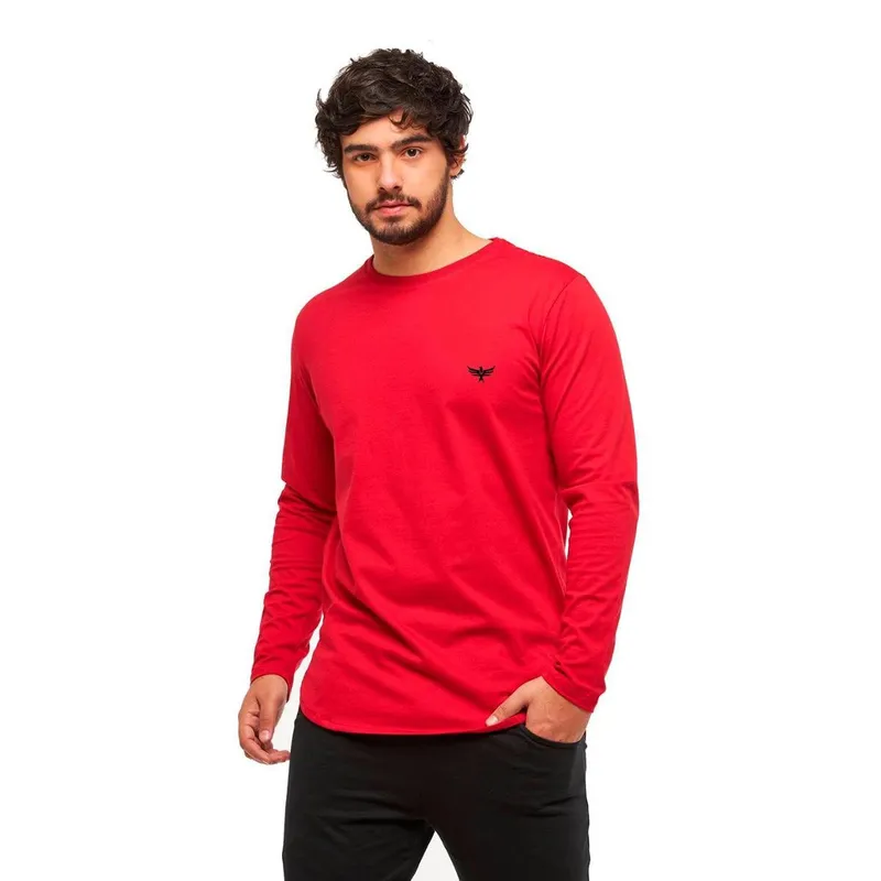 Camiseta Longline Logo Konoa Manga Comprida Oversized