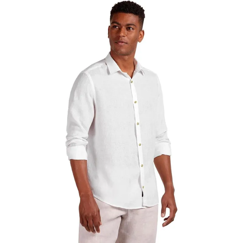 Camisa Aramis Masculina Regular Flame Lisa Branca