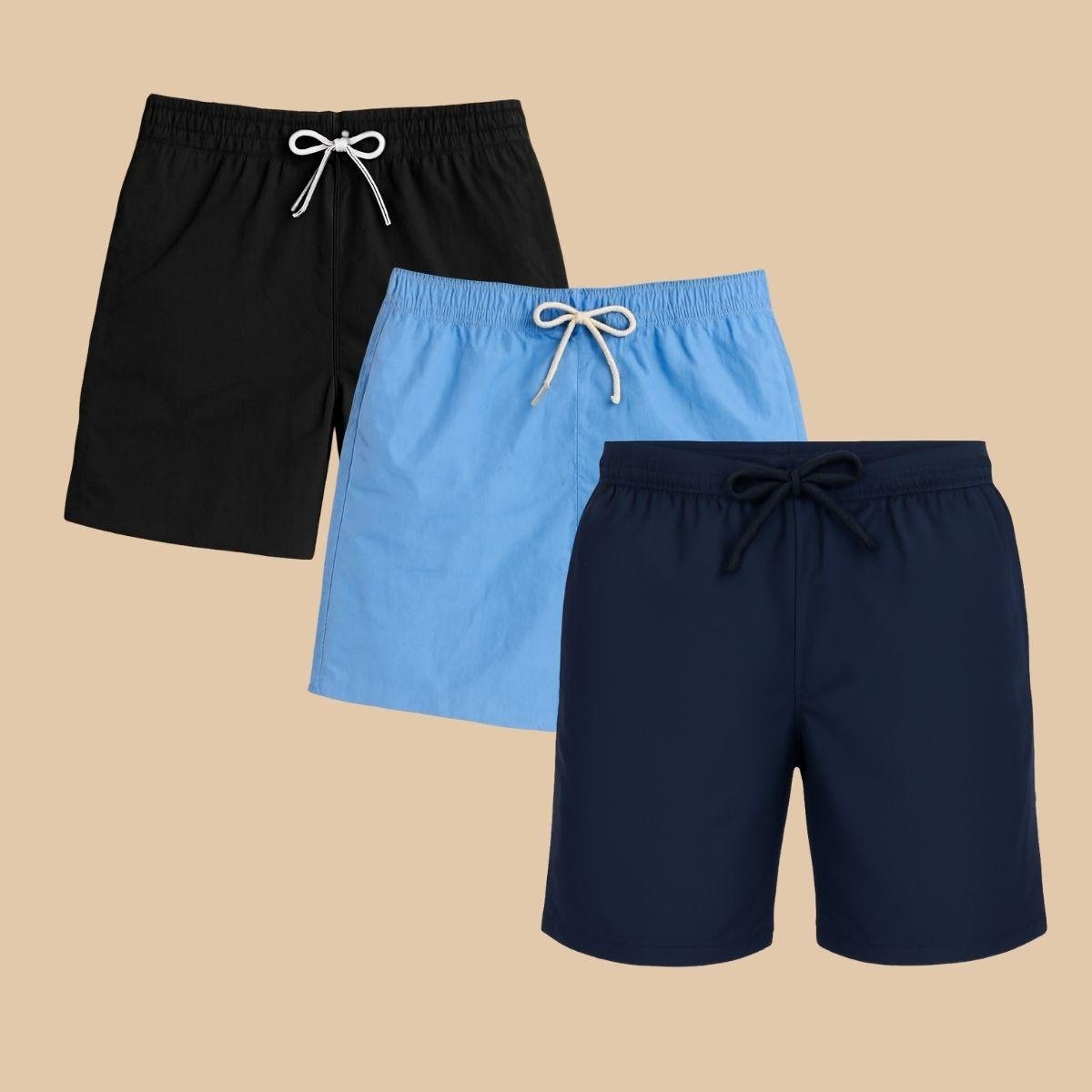 Kit 3 Shorts Masculino Tactel Casual Praia