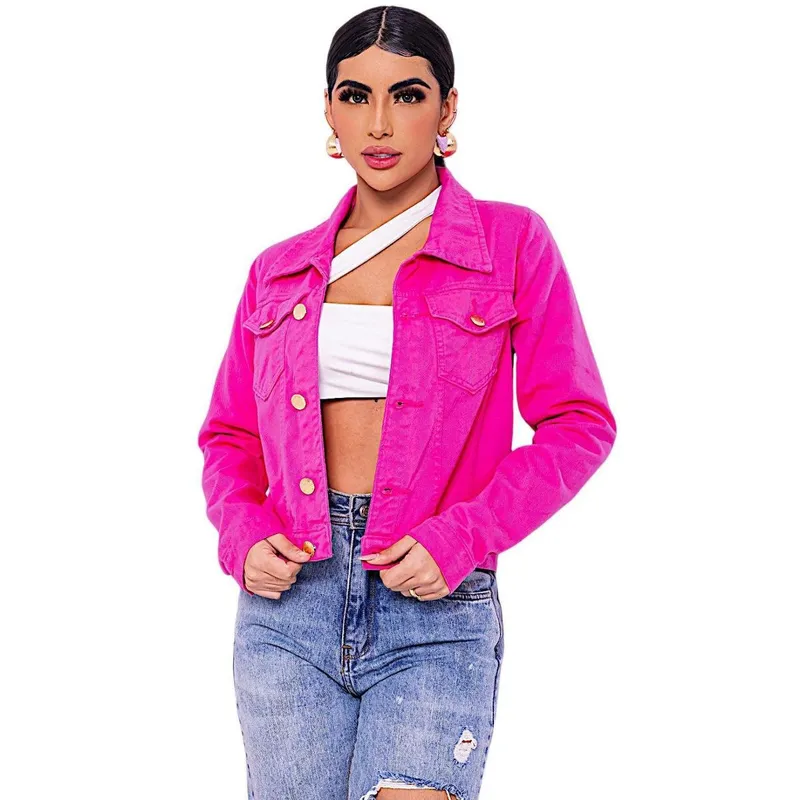 Jaqueta Feminina Pink Rosa e Colorida | Jeans | Brim | Denim