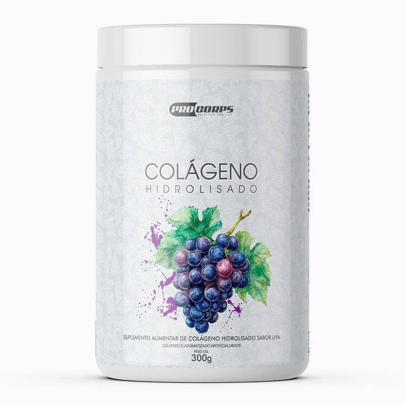 Suplemento em pó Pro Corps Colágeno Hidrolisado Uva 300g