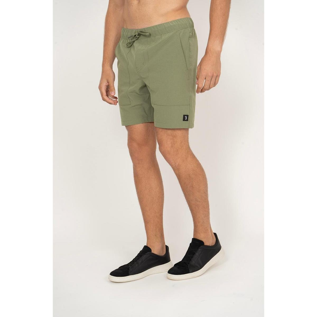 Shorts Liso Aleatory Rip Stop Verde Musgo