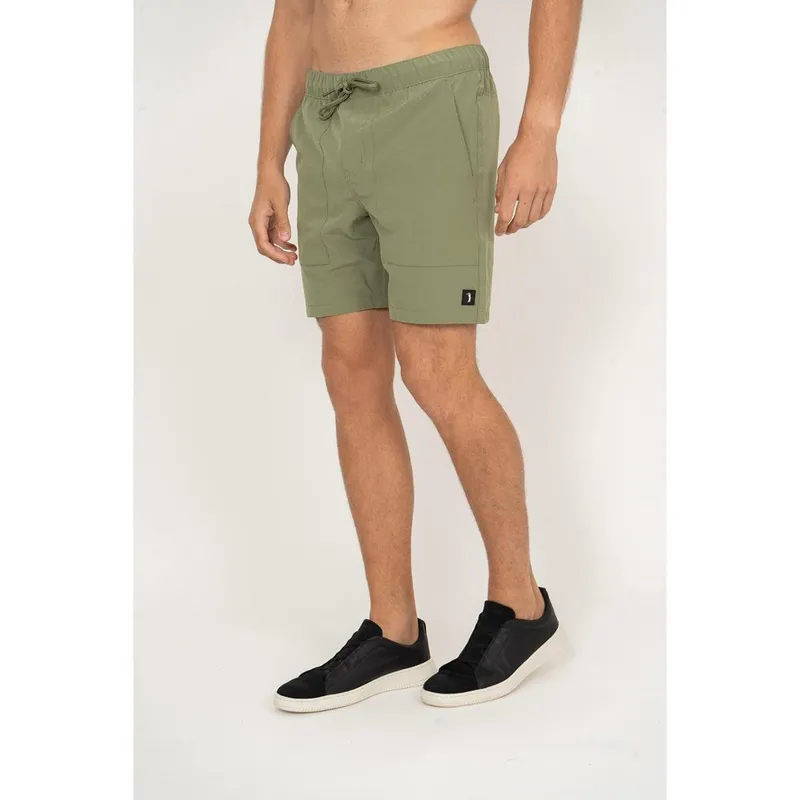 Shorts Liso Aleatory Rip Stop Verde Musgo