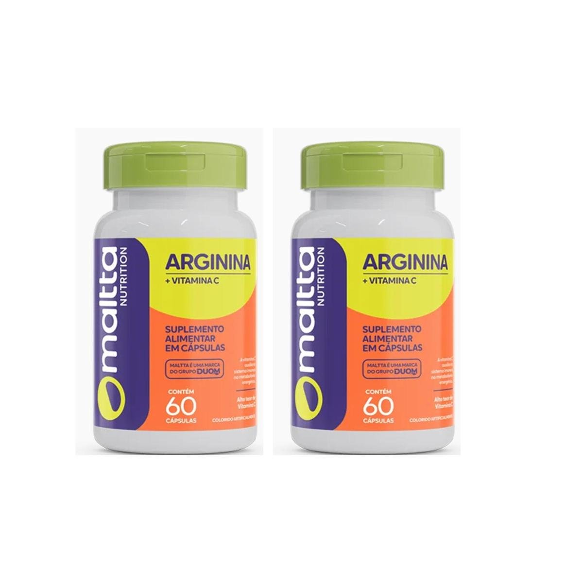 Kit 2 Arginina + Vitamina C 2x60 cápsulas Maltta