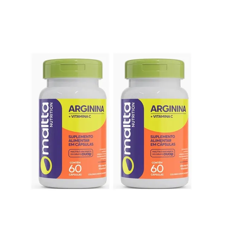 Kit 2 Arginina + Vitamina C 2x60 cápsulas Maltta