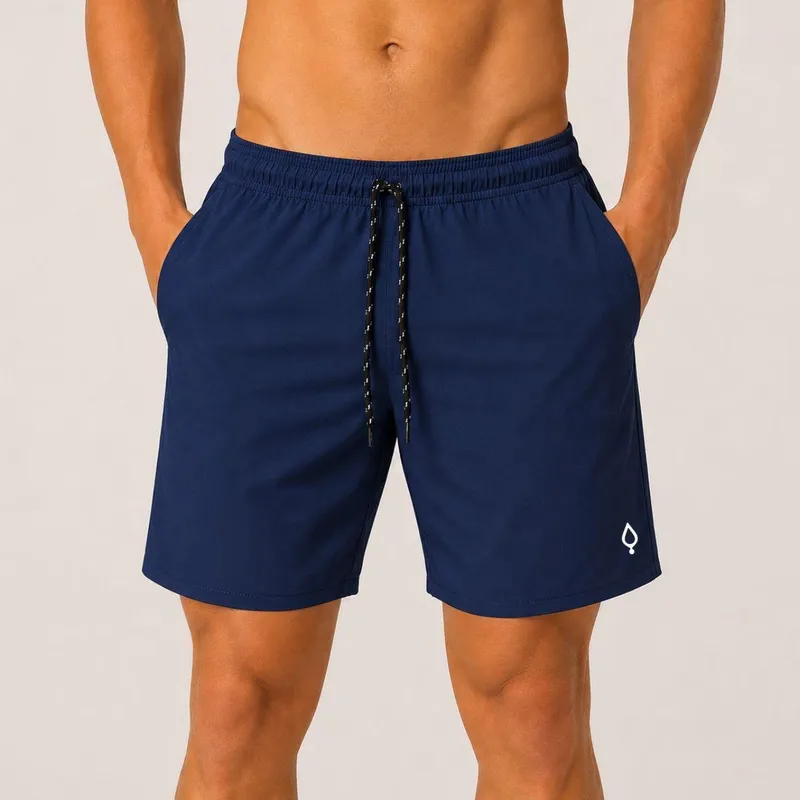 Shorts Praia Bermuda Masculino Básico liso em Tactel Elastano
