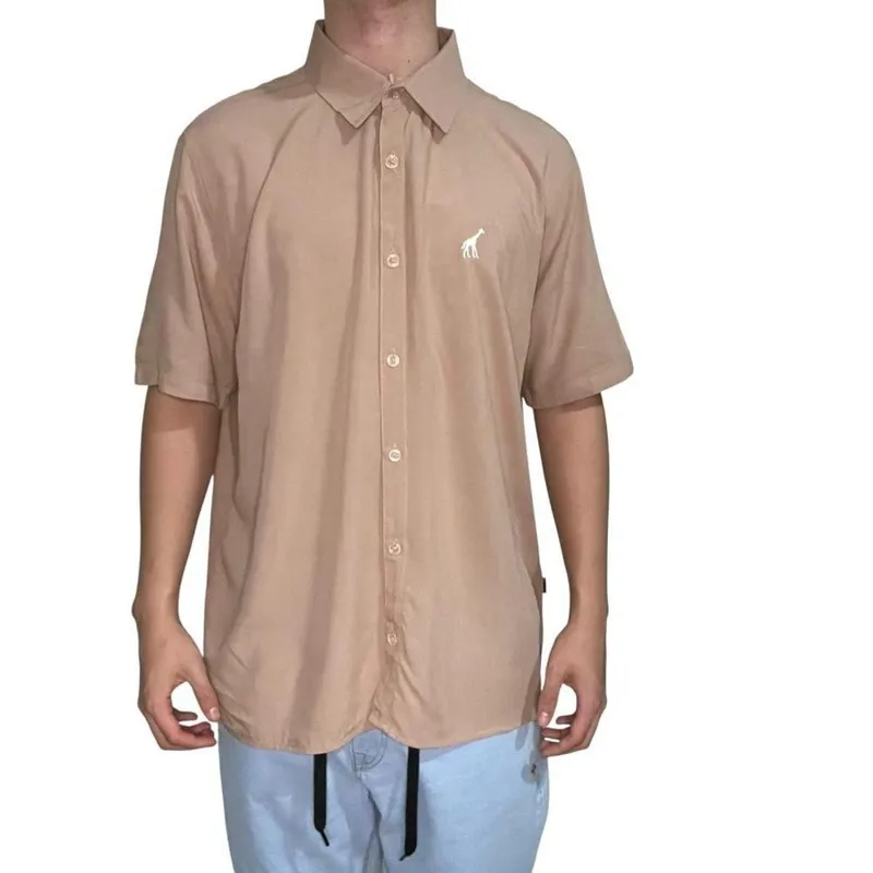 Camisa Botão L47 Wolven Caqui- Lrg