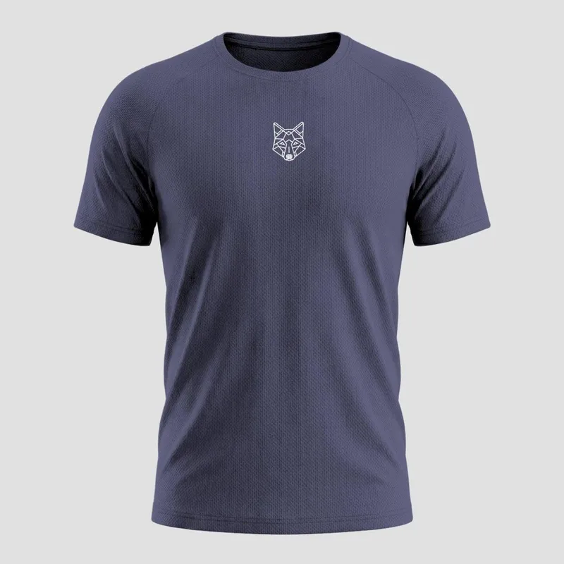 Camiseta Masculina Dry Esportiva Lobo Azul Marinho Alpha