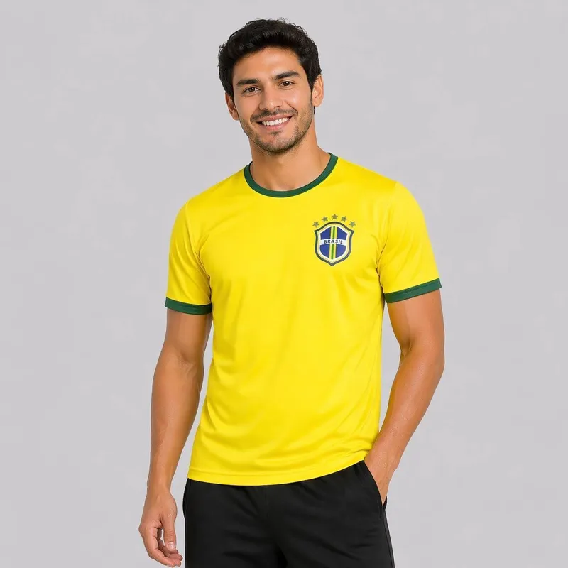 Camisa Brasil Canarinho Amarela