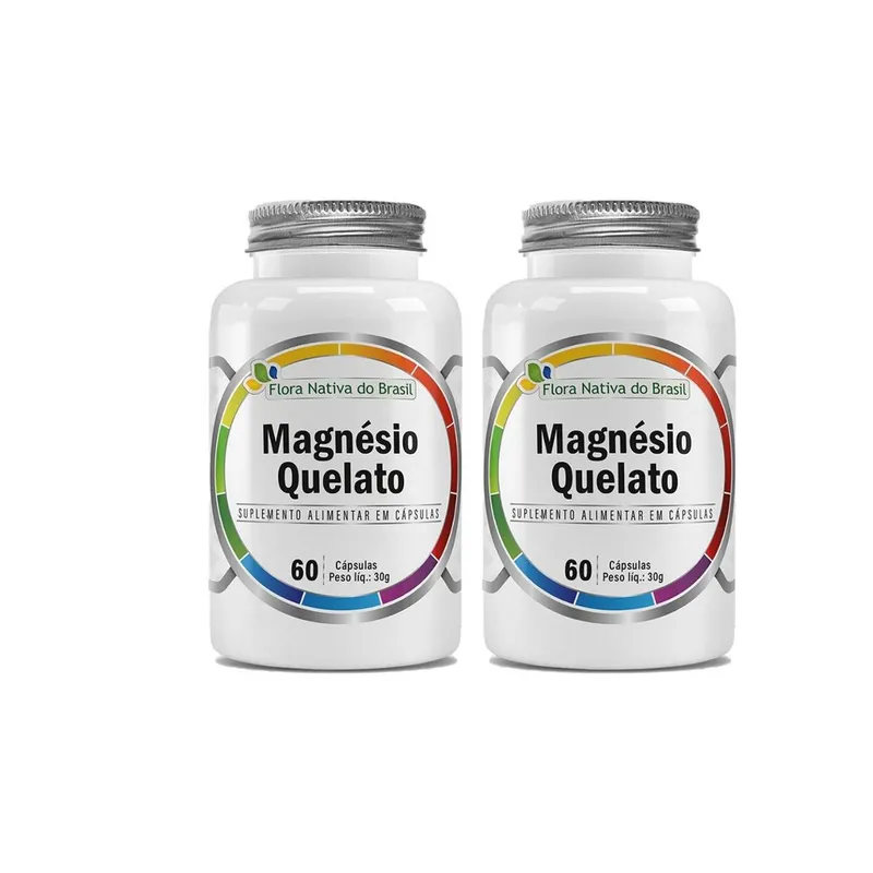 Kit 2 Magnésio Quelato 260mg2x60 cps Flora Nativa