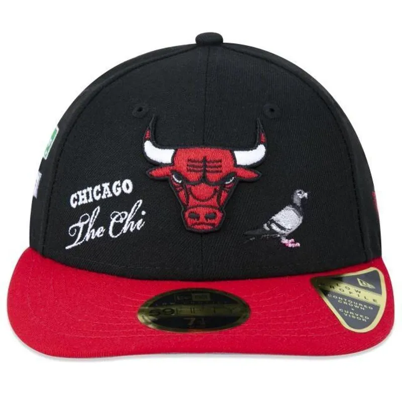 BONÉ NEW ERA 5950 CHICAGO BULLS X STAPLE NBP22BON185 PRETO VERMELHO