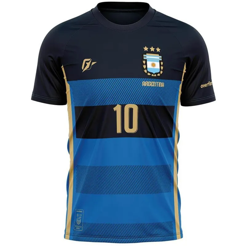 Camiseta Filtro UV Argentina Azul Retrô Tri Campeã
