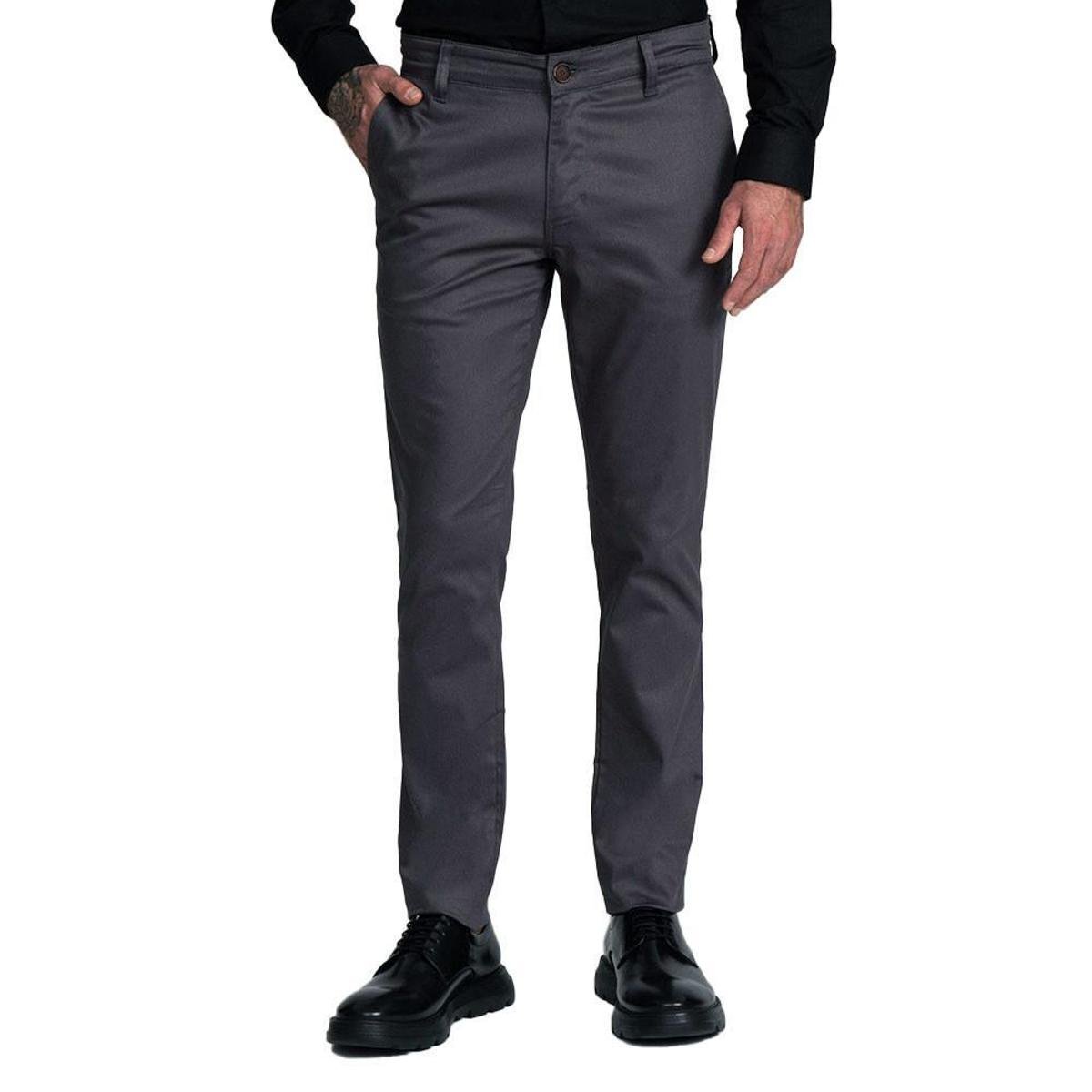 Calça Sarja Masculina Docthos Slim Cinza - 1100