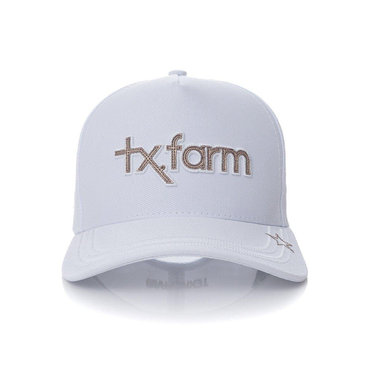 BONE TEXAS FARM - TF864 - BRANCO/ DOURADO ÚNICO