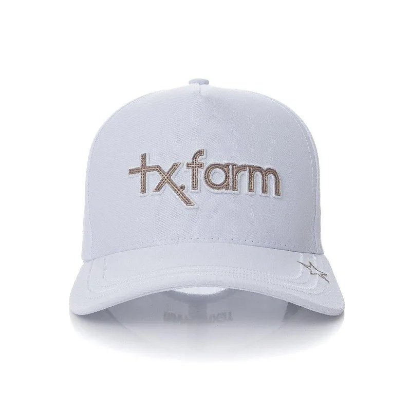BONE TEXAS FARM - TF864 - BRANCO/ DOURADO ÚNICO
