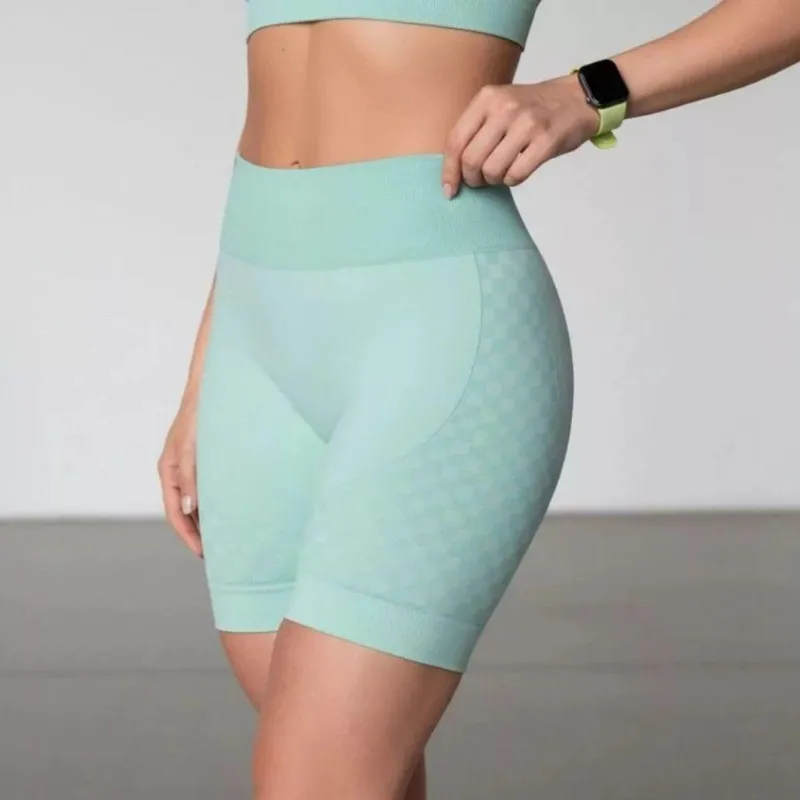Short Selene Feminino Sem Costura Fitness Academia Confortável Respiráve